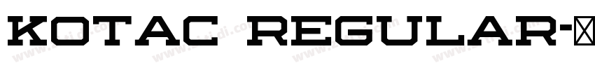 KOTAC Regular字体转换